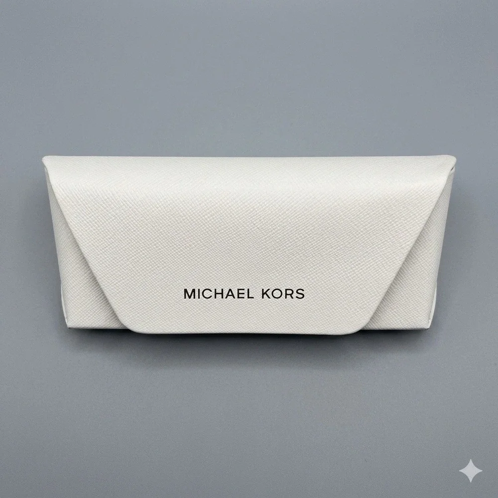 NEW MICHAEL KORS WHITE AUTHENTIC EYEWEAR EYEGLASSES GLASSES CASE CLOTH COA